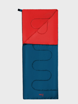 NILS CAMP Śpiwór turystyczny kołdra NC2002 190x75cm 5-15°C niebiesko-czerwony