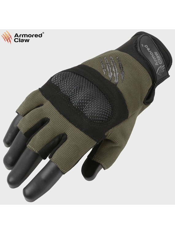 ARMORED CLAW RĘKAWICE TAKTYCZNE BEZ PALCÓW BOJOWE SHIELD CUT OLIWKOWE XXL
