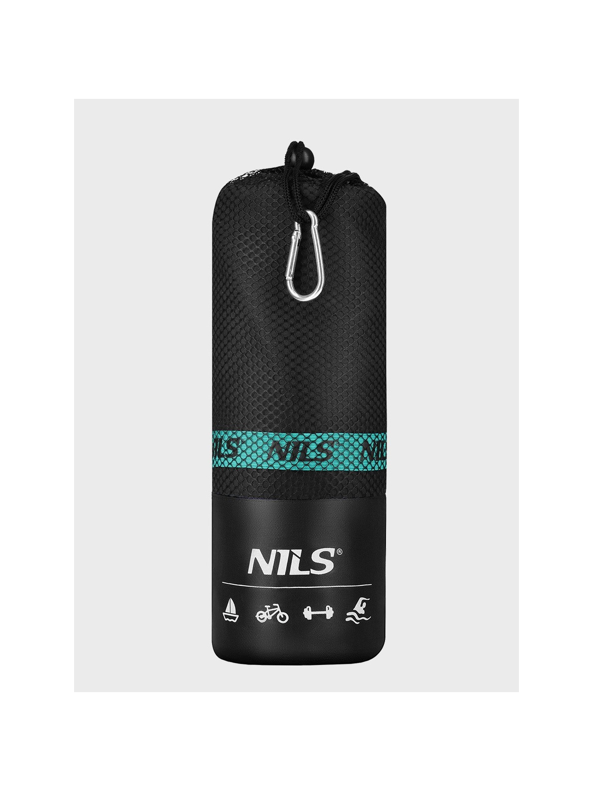 NILS CAMP Ręcznik szybkoschnący z mikrofibry 200x90cm NCR13 czarny