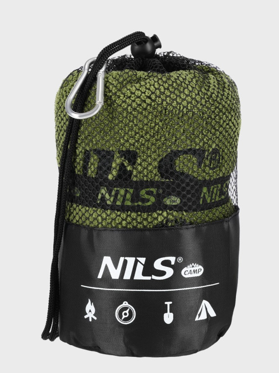 NILS CAMP Ręcznik szybkoschnący z mikrofibry 120x60cm NCR15 oliwkowy