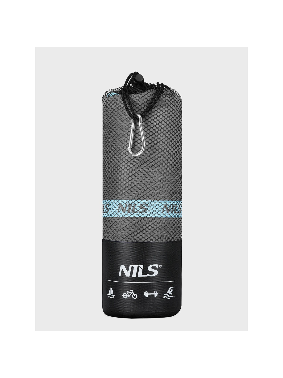NILS CAMP Ręcznik szybkoschnący z mikrofibry 200x90cm NCR13 ciemnoszary