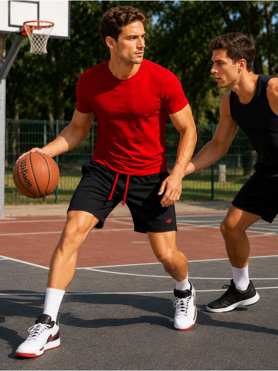 4F Spodenki Męskie Dresowe Sportowe TSHOM1001 głęboki czarny XXL