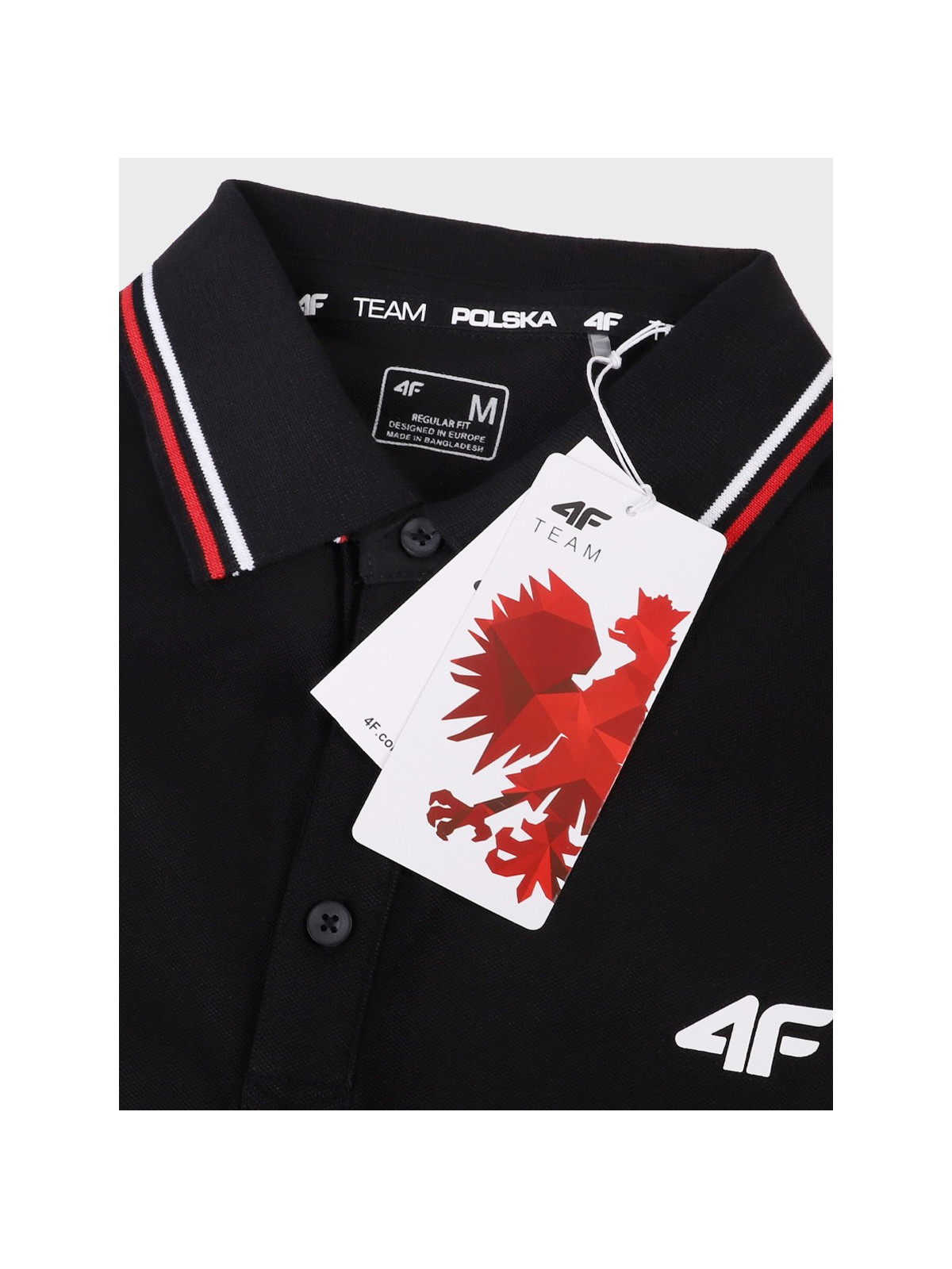 4F Koszulka Polo Kibica Męska TEAM POLSKA TPTSM0993 Czarna S