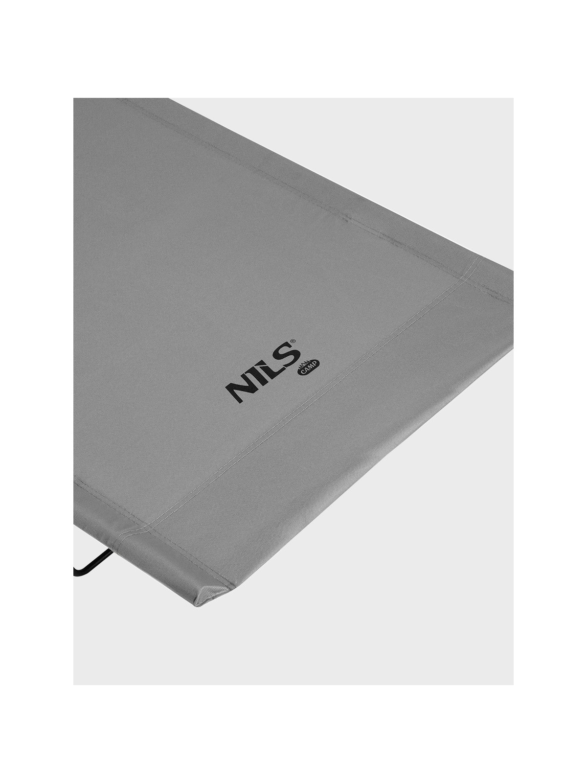 NILS CAMP Łóżko Składane Polowe Turystyczne 190X60 cm do 110kg LIGHT NC3504 SZARE