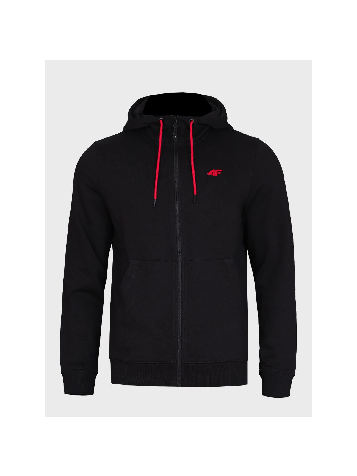 4F Bluza dresowa męska rozpinana z kapturem TSWSM3169 czarna XXL