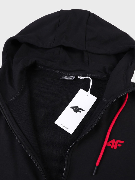 4F Bluza dresowa męska rozpinana z kapturem TSWSM3169 czarna XXL