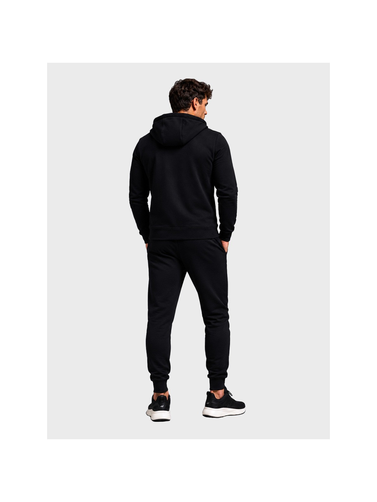 4F Bluza dresowa męska rozpinana z kapturem TSWSM3169 głęboki czarny XXL