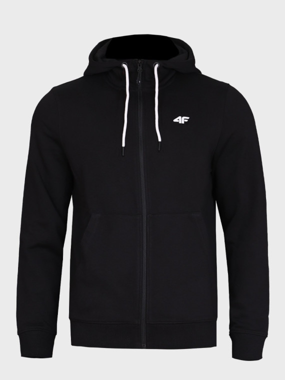4F Bluza dresowa męska rozpinana z kapturem TSWSM3169 głęboki czarny XXL
