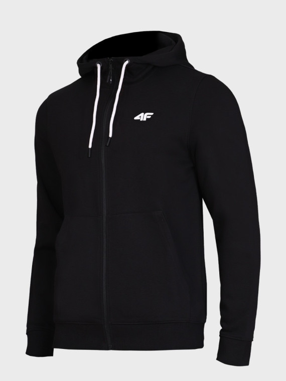 4F Bluza dresowa męska rozpinana z kapturem TSWSM3169 głęboki czarny XXL