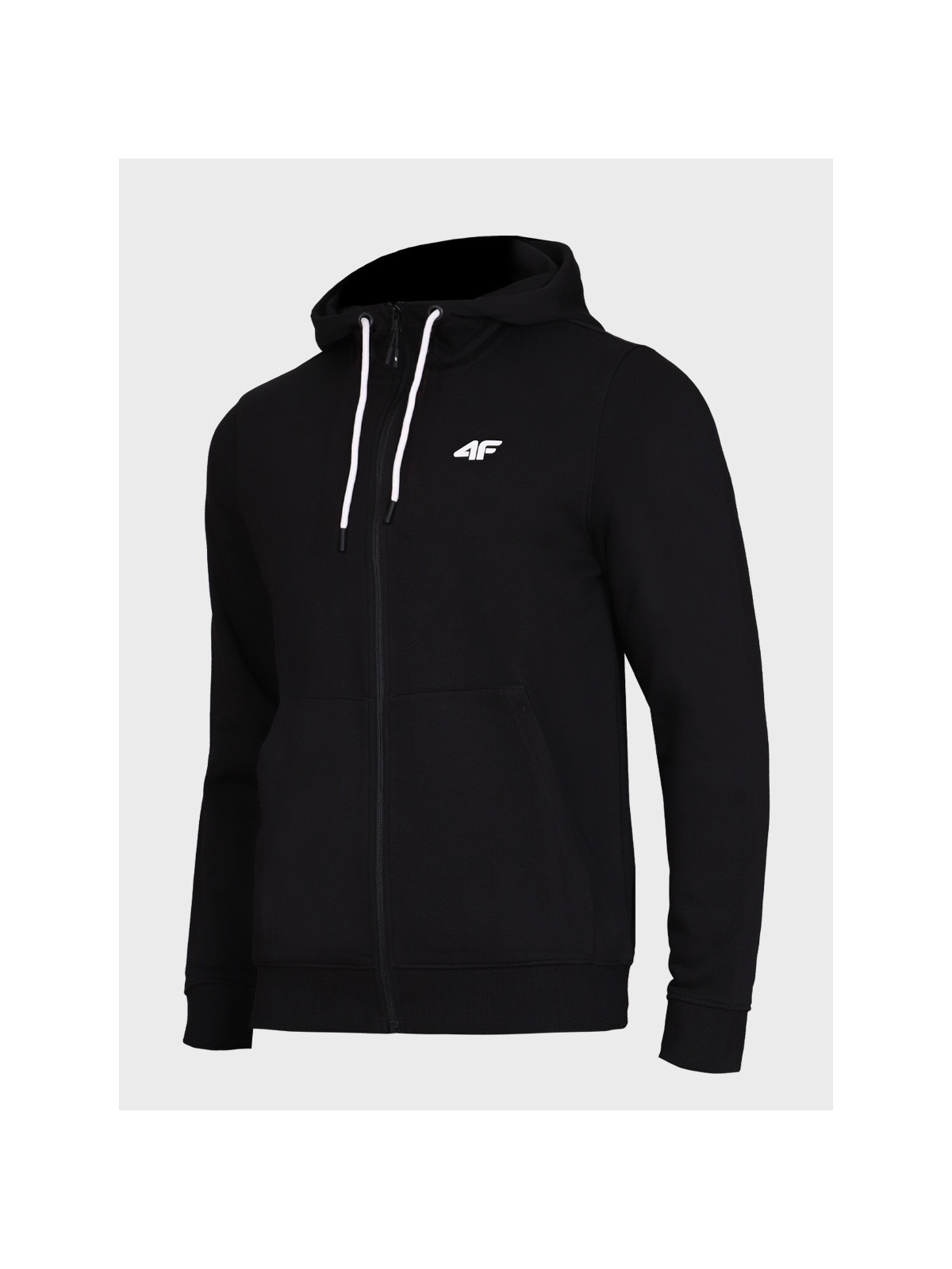 4F Bluza dresowa męska rozpinana z kapturem TSWSM3169 głęboki czarny XXL