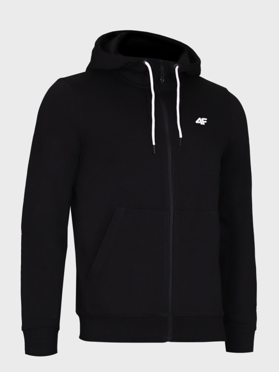 4F Bluza dresowa męska rozpinana z kapturem TSWSM3169 głęboki czarny XXL