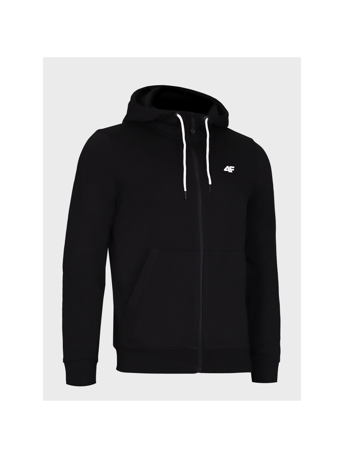 4F Bluza dresowa męska rozpinana z kapturem TSWSM3169 głęboki czarny XXL
