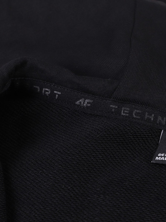 4F Bluza dresowa męska rozpinana z kapturem TSWSM3169 głęboki czarny XXL