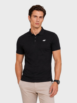 4F Koszulka polo męska TPTSM0770 czarna XXL