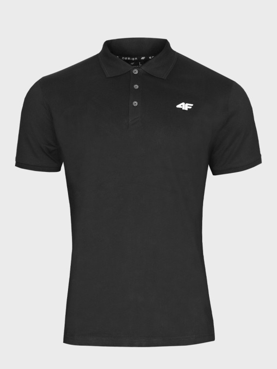 4F Koszulka polo męska TPTSM0770 czarna XXL