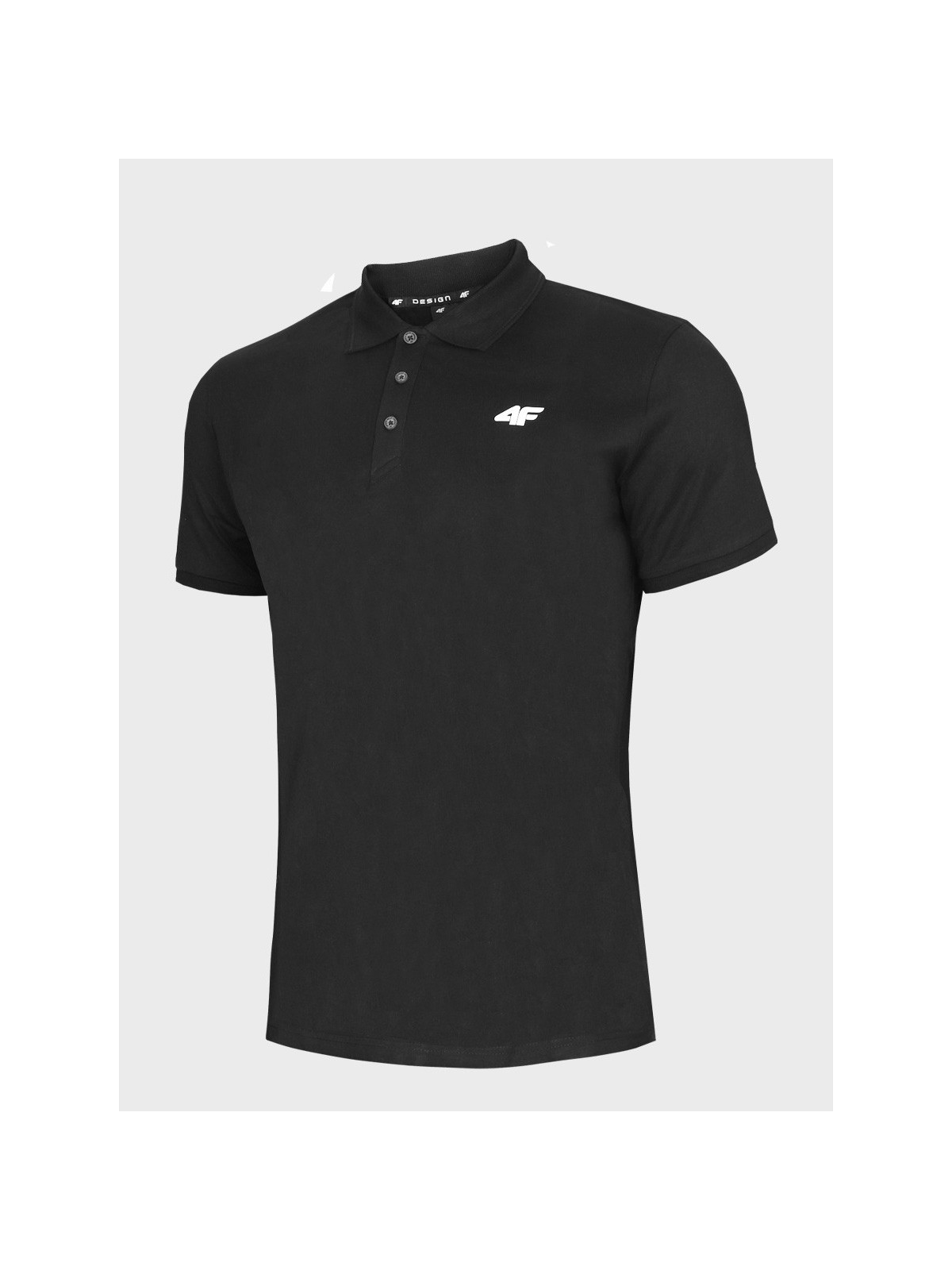 4F Koszulka polo męska TPTSM0770 czarna XXL