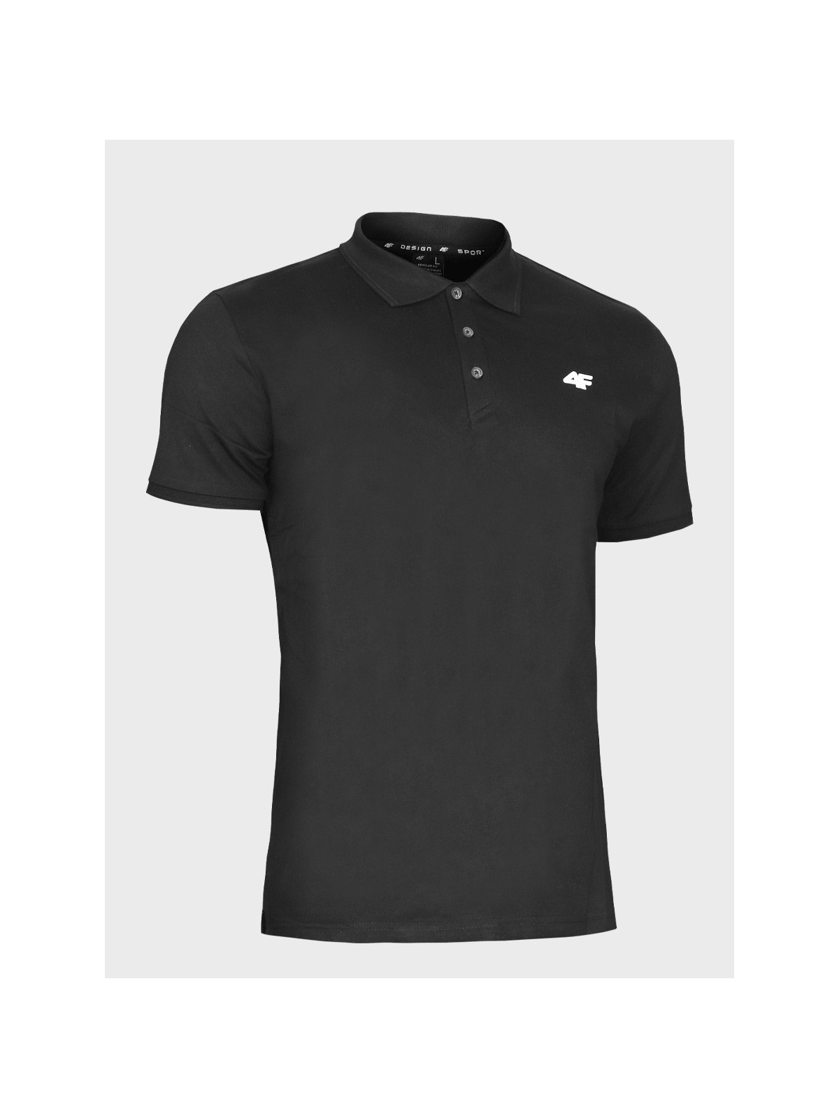 4F Koszulka polo męska TPTSM0770 czarna XXL