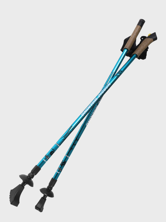 NILS CAMP KIJE DO NORDIC WALKING TREKKINGOWE REGULOWANE AMORTYZOWANE NW607 ALUMINIUM NIEBIESKIE