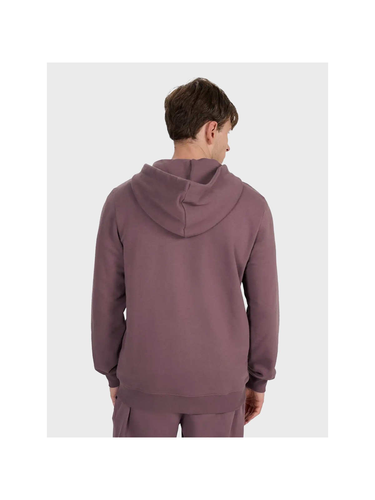 4F Bluza męska dresowa TSWSM1982 z kapturem rozpinana brązowa XXL
