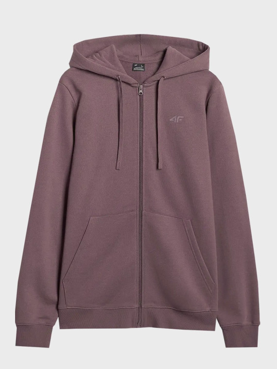 4F Bluza męska dresowa TSWSM1982 z kapturem rozpinana brązowa XXL