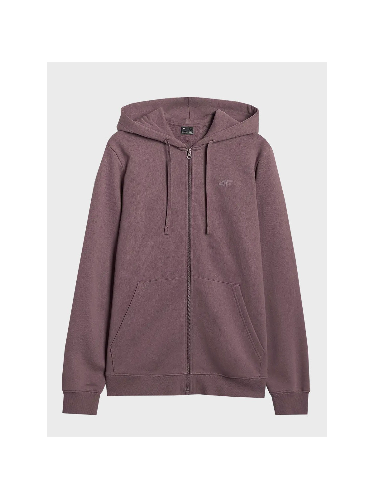 4F Bluza męska dresowa TSWSM1982 z kapturem rozpinana brązowa XXL
