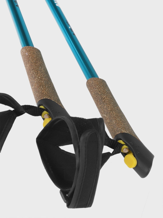 NILS CAMP KIJE DO NORDIC WALKING TREKKINGOWE REGULOWANE AMORTYZOWANE NW607 ALUMINIUM NIEBIESKIE