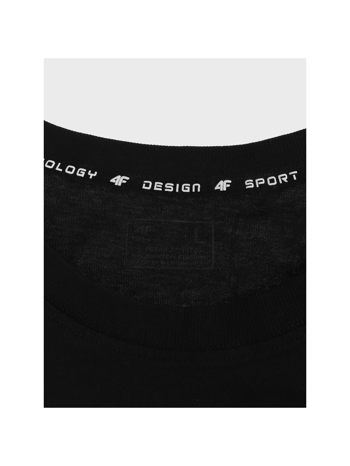 4F Koszulka męska TTSHM3342 sportowa bawełniana głęboki czarny XXL