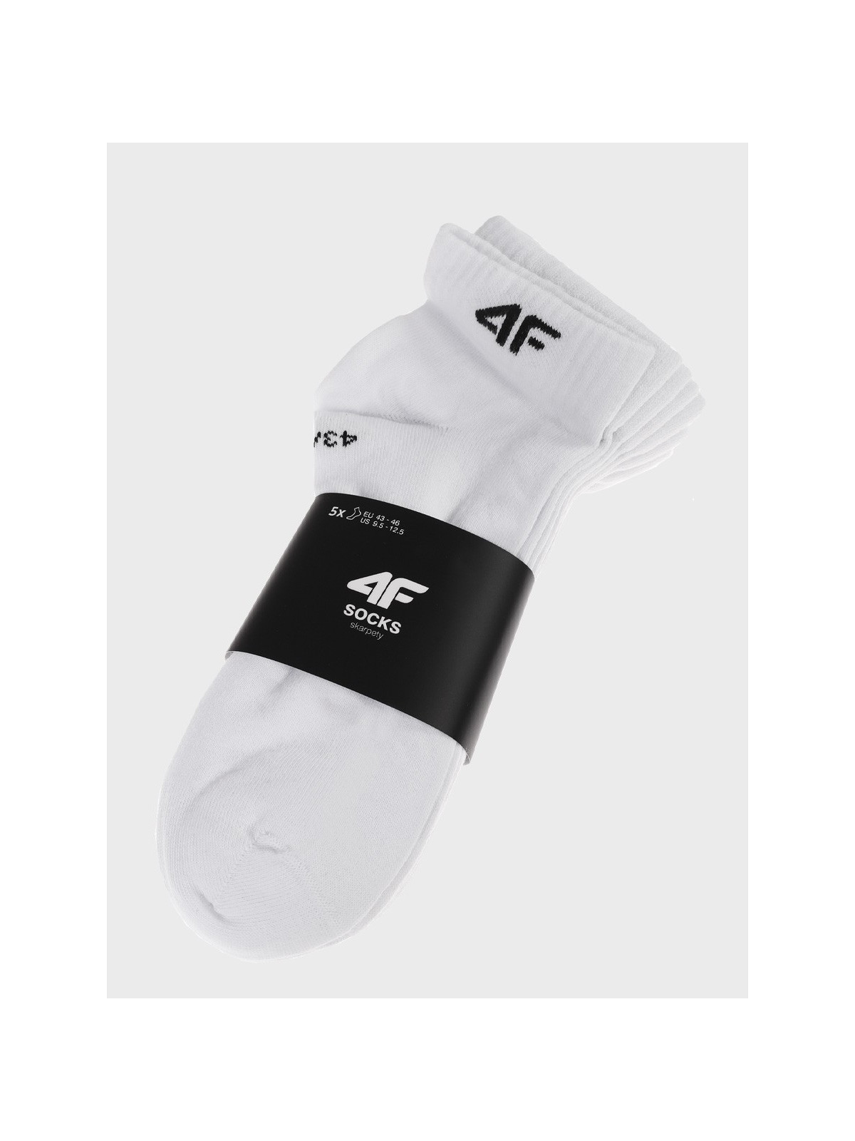 4F Skarpetki sportowe USOCU746  5 PAR Białe 43-46