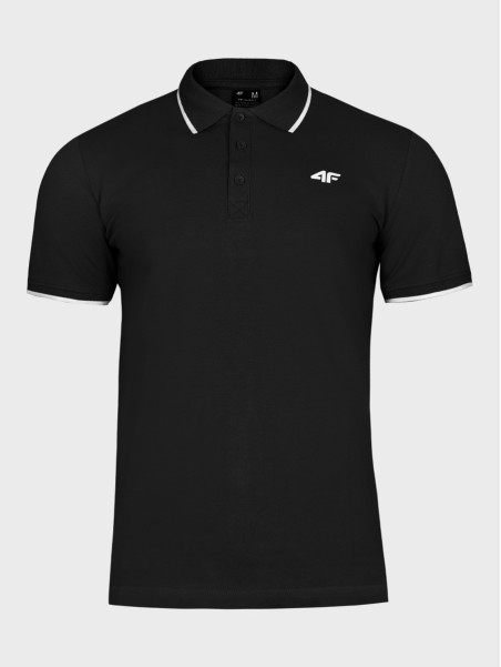 4F Koszulka polo męska TPTSM0889 czarna XXL