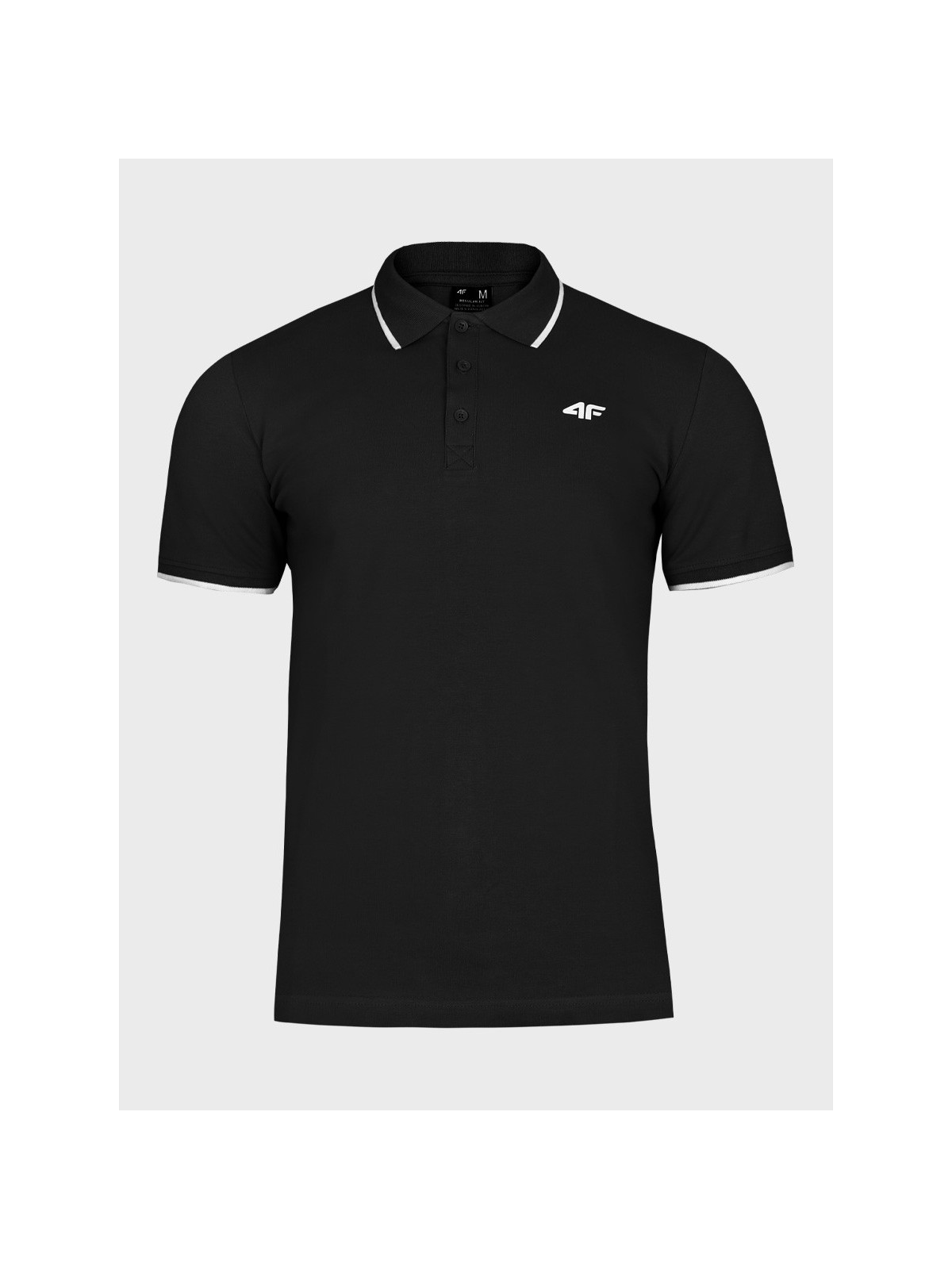 4F Koszulka polo męska TPTSM0889 czarna XXL