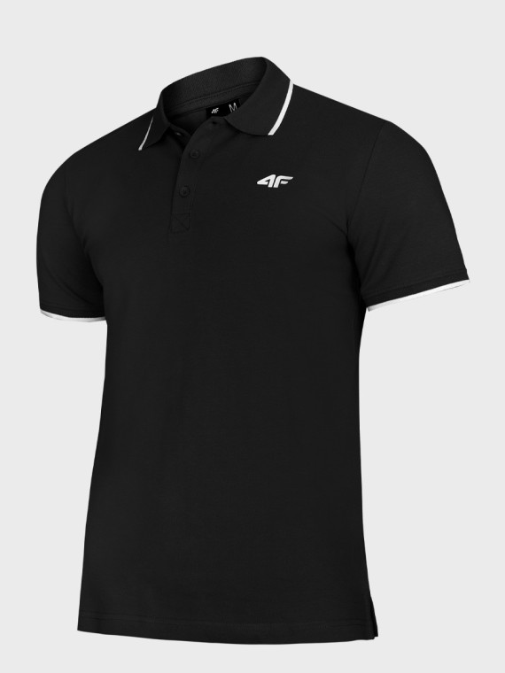 4F Koszulka polo męska TPTSM0889 czarna XXL