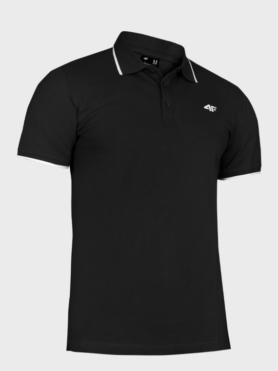 4F Koszulka polo męska TPTSM0889 czarna XXL