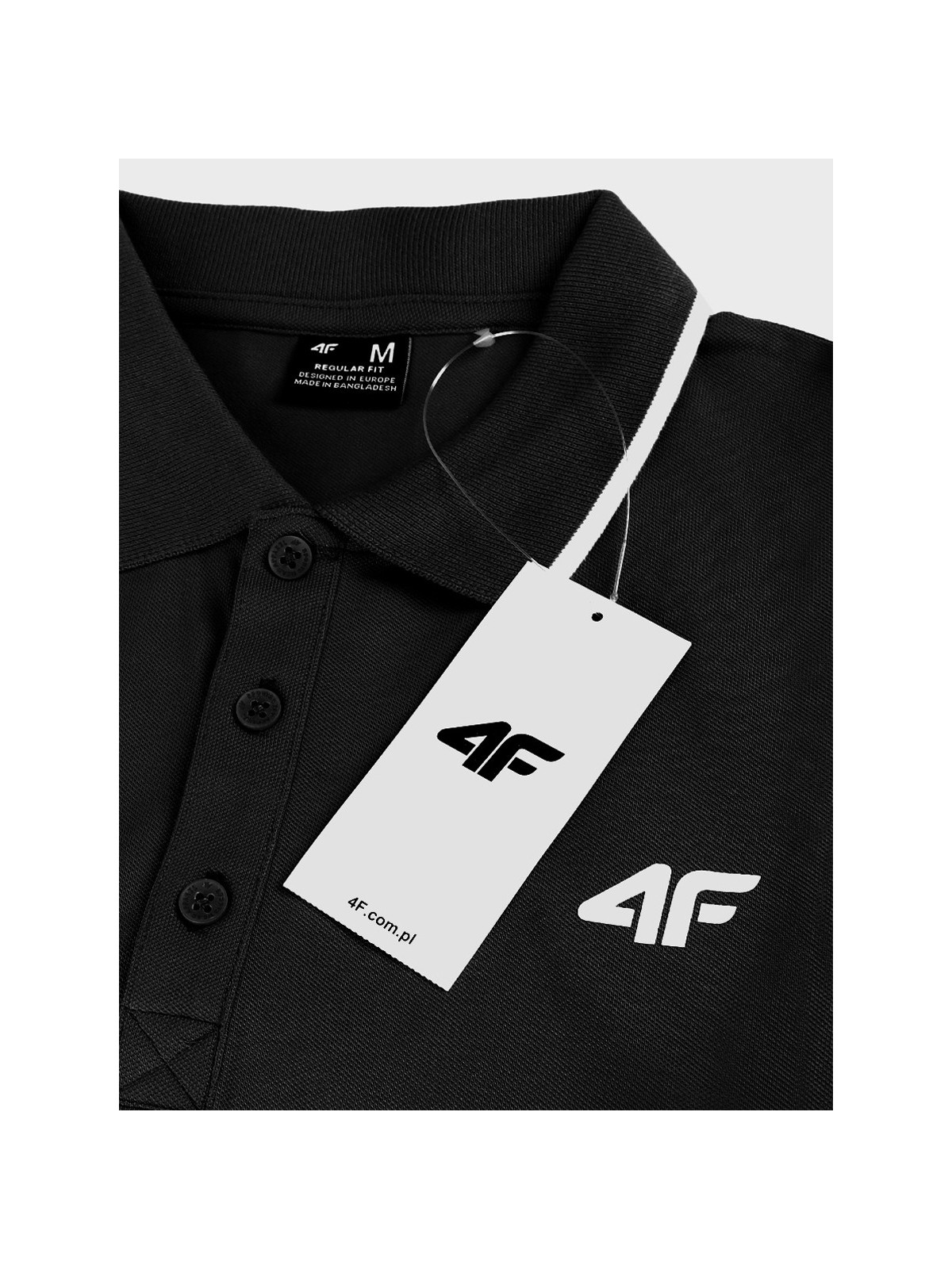 4F Koszulka polo męska TPTSM0889 czarna XXL