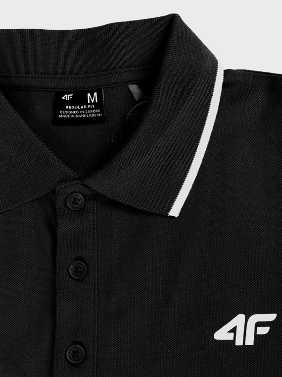 4F Koszulka polo męska TPTSM0889 czarna XXL