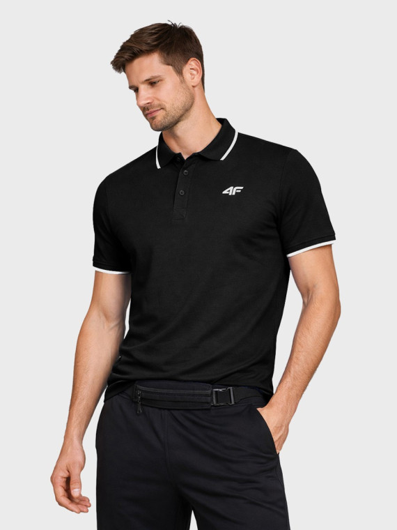 4F Koszulka polo męska TPTSM0889 czarna XXL