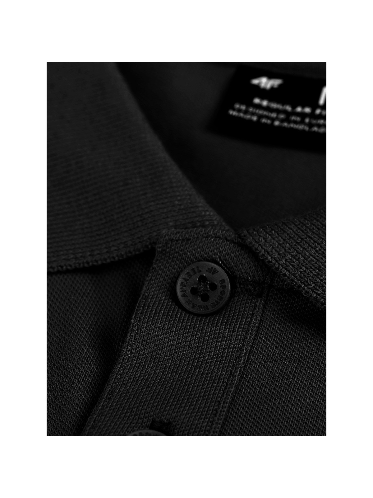 4F Koszulka polo męska TPTSM0889 czarna XXL