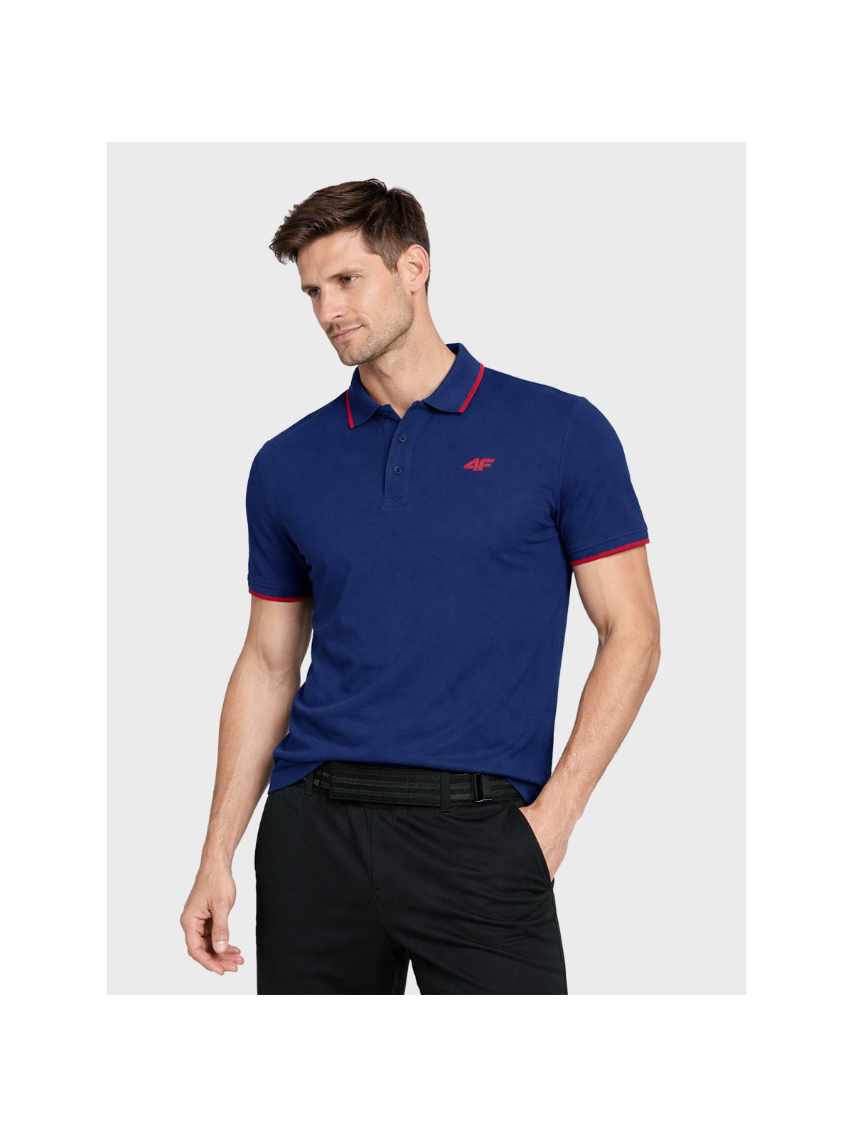 4F Koszulka polo męska TPTSM0889 granatowa XXL