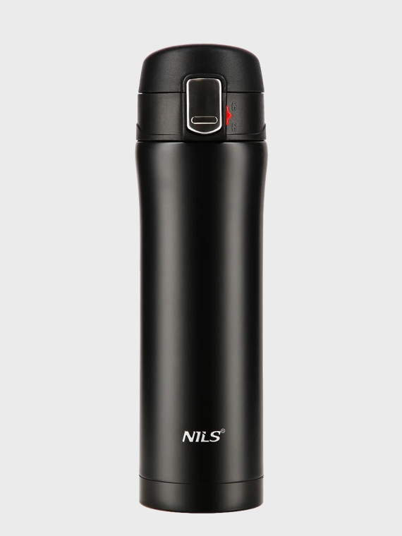 NILS CAMP Kubek Termiczny NCB10  430 ml stalowy czarny