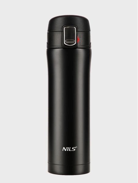 NILS CAMP Kubek Termiczny NCB10  430 ml stalowy czarny