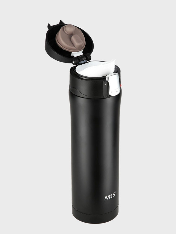 NILS CAMP Kubek Termiczny NCB10  430 ml stalowy czarny