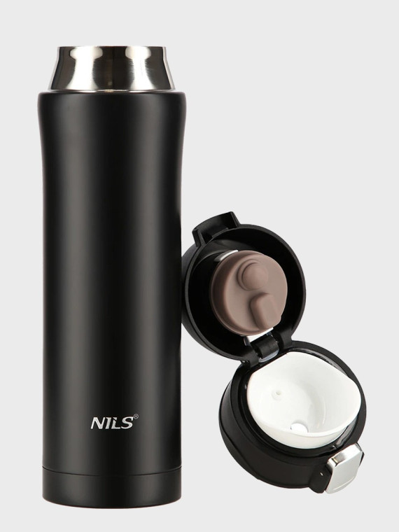 NILS CAMP Kubek Termiczny NCB10  430 ml stalowy czarny