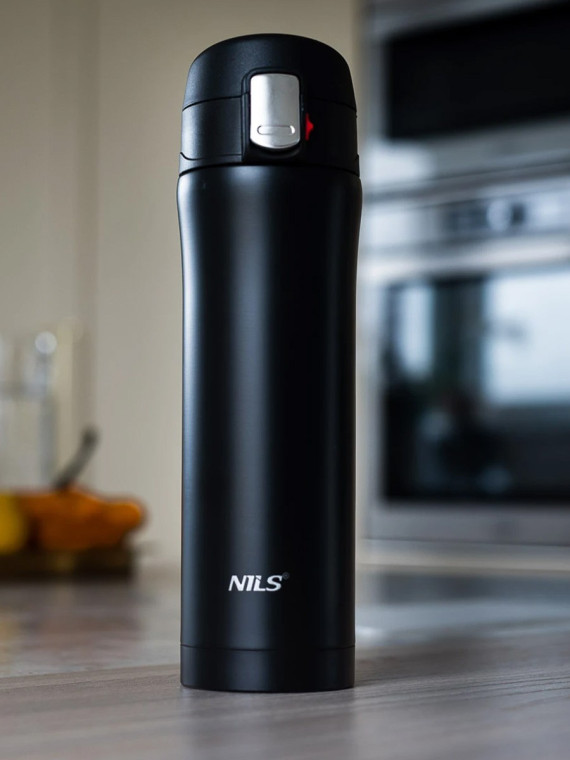 NILS CAMP Kubek Termiczny NCB10  430 ml stalowy czarny