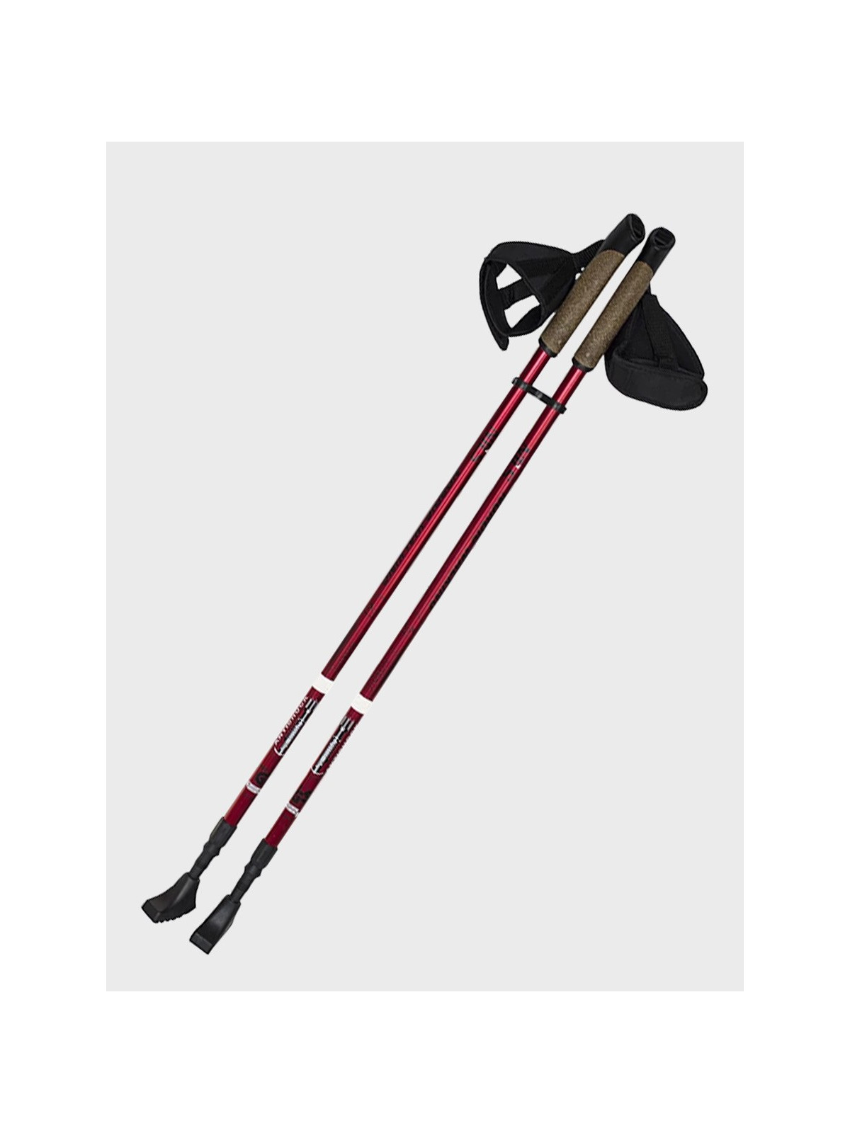 NILS CAMP KIJE DO NORDIC WALKING TREKKINGOWE REGULOWANE SKŁADANE NW802 ALUMINIUM CZERWONE 