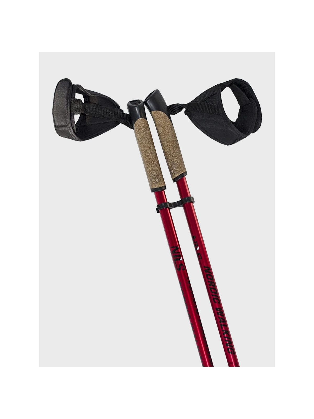 NILS CAMP KIJE DO NORDIC WALKING TREKKINGOWE REGULOWANE SKŁADANE NW802 ALUMINIUM CZERWONE 