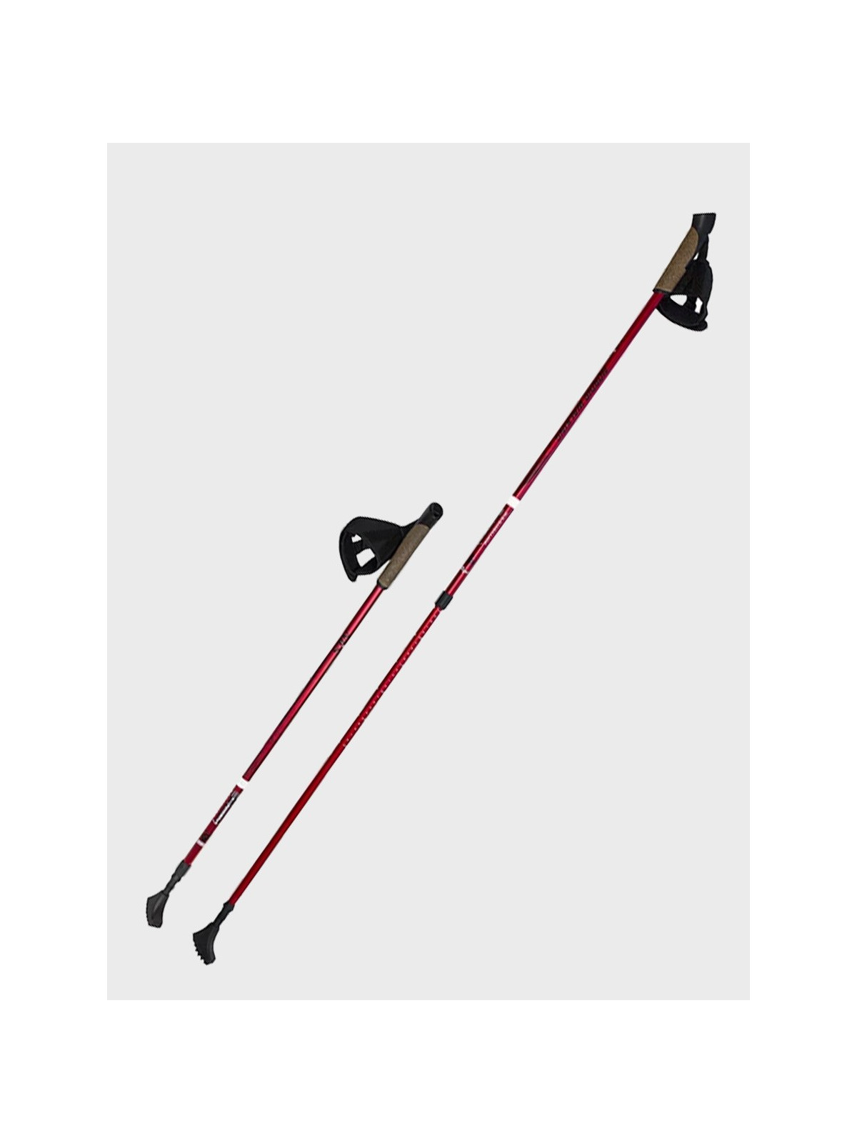 NILS CAMP KIJE DO NORDIC WALKING TREKKINGOWE REGULOWANE SKŁADANE NW802 ALUMINIUM CZERWONE 