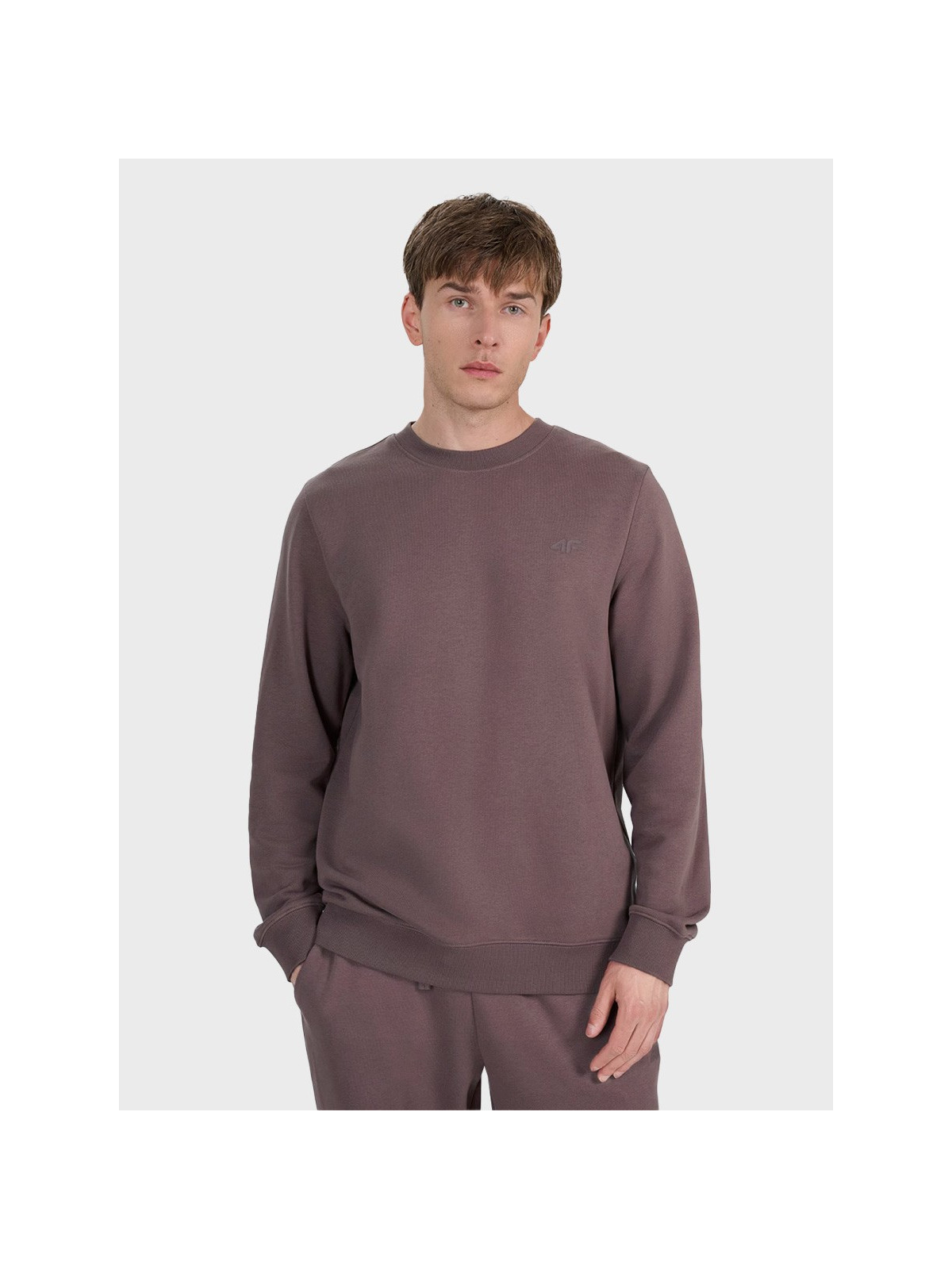 4F Bluza męska dresowa TSWSM1981 brązowa XXL