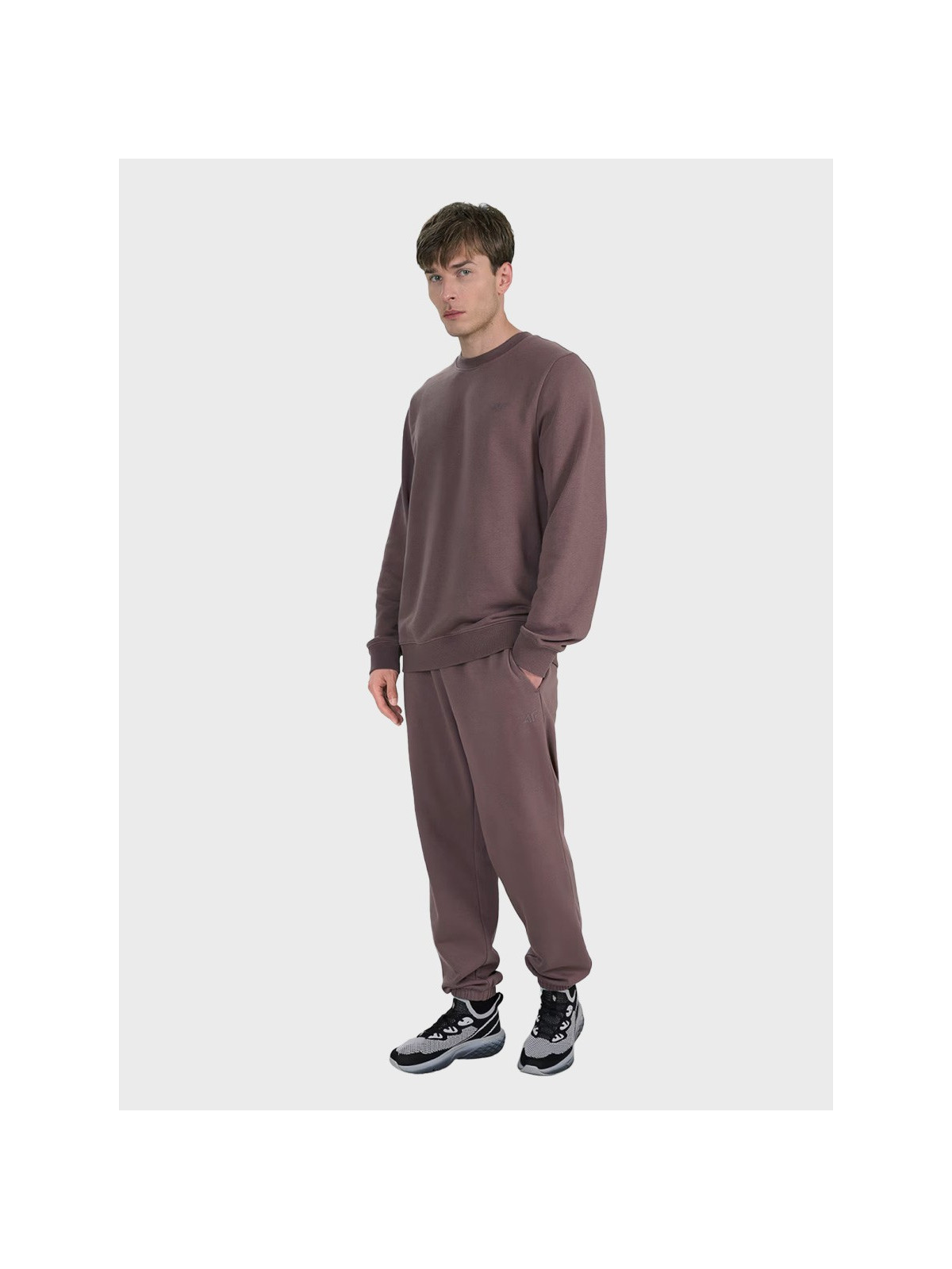 4F Bluza męska dresowa TSWSM1981 brązowa XXL