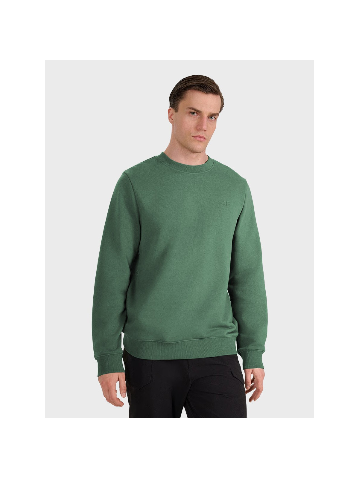 4F Bluza męska dresowa TSWSM1981 zielona XXL
