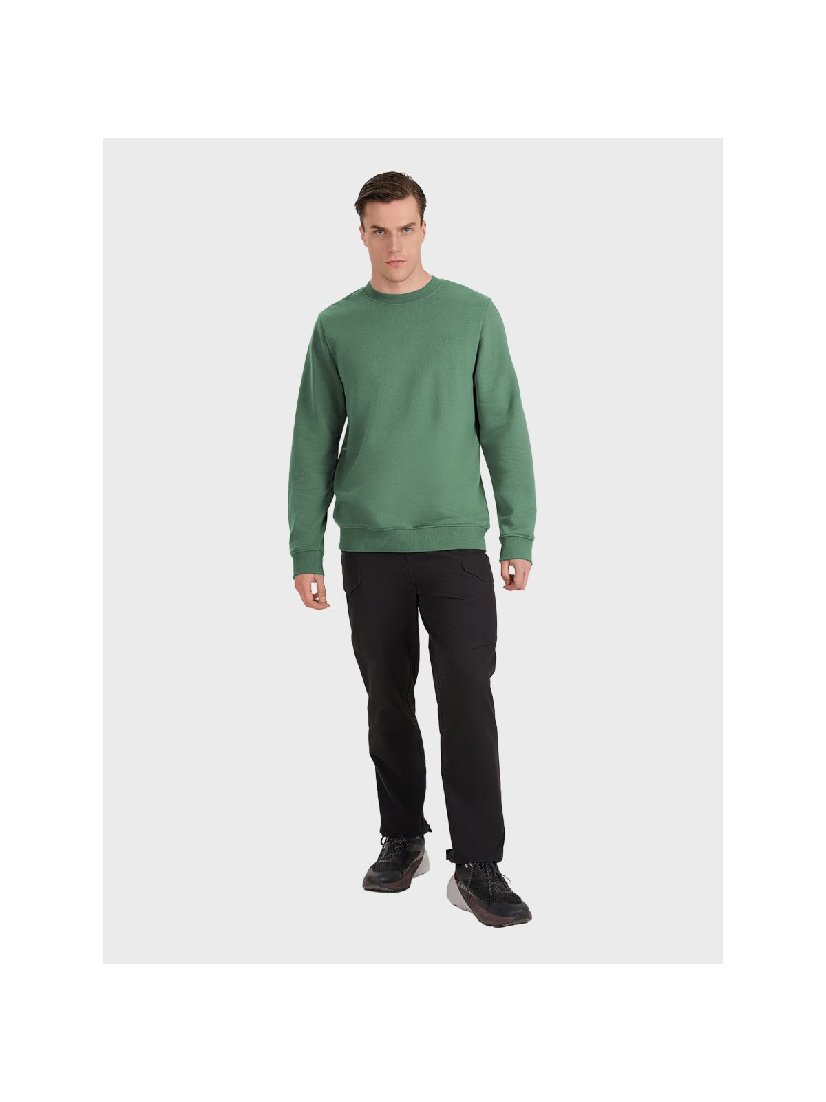 4F Bluza męska dresowa TSWSM1981 zielona XXL
