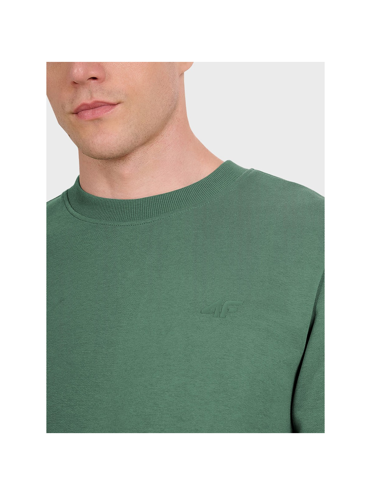 4F Bluza męska dresowa TSWSM1981 zielona XXL